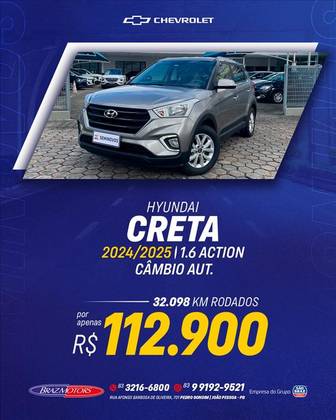 HYUNDAI CRETA 1.6 16V FLEX ACTION AUTOMÁTICO HYUNDAI CRETA 1.6 16V FLEX ACTION AUTOMÁTICO